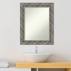 24" X 30" Non-Beveled Silver Luxor Wood Bathroom Wall Mirror - Amanti Art 16 24" X 30" Non-Beveled Silver Luxor Wood Bathroom Wall Mirror - Amanti Art -Baxton Studio Store GUEST b5d0933a a584 4935 af0e ef826c9c4374