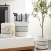 3pk Wood Coastal Storage Baskets White - Olivia & May -Baxton Studio Store GUEST b5dde8fe fb24 4d72 a587 4cd808c1b578