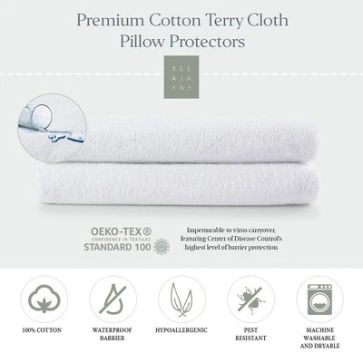 Terry Cloth Water Proof Pillow Protector 3 Terry Cloth Water Proof Pillow Protector