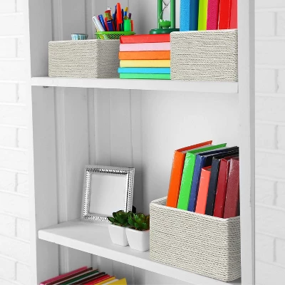 Sorbus Woven Storage Basket - 4-Piece Set 5 Sorbus Woven Storage Basket - 4-Piece Set - Image 3