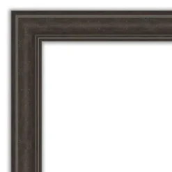 Amanti Art Shipwreck Greywash Petite Bevel Bathroom Wall Mirror 29.5 X 23.5 In.