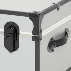 Seward Trunk 30" Paper Line Wheels Black And Alloy -Baxton Studio Store GUEST b7fdc472 f147 4aeb a497 15b8e3aaaabb