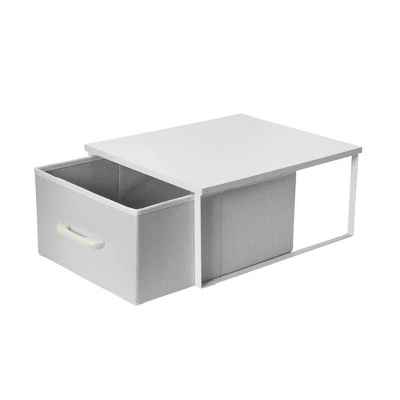 Household Essentials Stacking Storage Boxes With Laminate Top White 9 Household Essentials Stacking Storage Boxes With Laminate Top White - Image 7