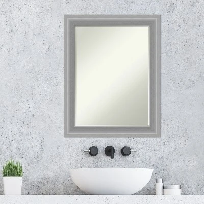 Amanti Art Peak Polished Nickel Narrow Petite Bevel Bathroom Wall Mirror 28.5 X 22.5 In. 8 Amanti Art Peak Polished Nickel Narrow Petite Bevel Bathroom Wall Mirror 28.5 X 22.5 In. - Image 6