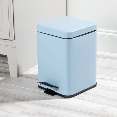 MDesign Small Square Step Trash Can Garbage Bin, Removable Liner, 6L 3 MDesign Small Square Step Trash Can Garbage Bin, Removable Liner, 6L
