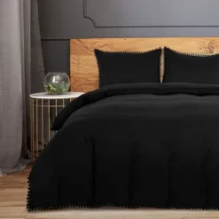 PiccoCasa Duvet Cover Set With Pompoms 110gsm Brushed Microfiber Bedding Set With 2 Pillowcase 12 PiccoCasa Duvet Cover Set With Pompoms 110gsm Brushed Microfiber Bedding Set With 2 Pillowcase -Baxton Studio Store GUEST b9c85ce6 0ae6 4f4b b1ea 379592e2be7f