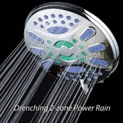 7" Six Setting Elite High Pressure Ultra Luxury Rainfall Shower Head Chrome - AquaDance -Baxton Studio Store GUEST ba4a4224 f3a8 4e0d b94b cdb789313821