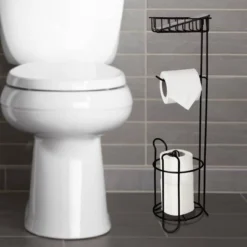 Standing Tissue Roll Holder With I-phone Storage - Nusteel -Baxton Studio Store GUEST ba5dbefc 2224 4d51 b1c8 3ca9beb2bcbc