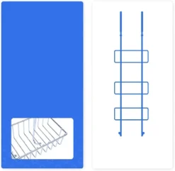 Bamodi 7" X 7" Shelf Stainless Steel Hanging Shower Caddy With Hooks - 2-Tier - Silver 7 Bamodi 7" X 7" Shelf Stainless Steel Hanging Shower Caddy With Hooks - 2-Tier - Silver -Baxton Studio Store GUEST bae1b598 395f 485d ba85 97bb27a5ad29