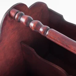 Quickway Imports Handcrafted Decorative Wooden Magazine Rack With Handle -Baxton Studio Store GUEST bb3aa0ca 87c2 4a9b bb26 34896deee5ee