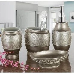 Creative Scents Dublin Bathroom Accessory Set - 6 Piece -Baxton Studio Store GUEST bbc1e24c 62d8 4da6 b0bf 0fff65748459