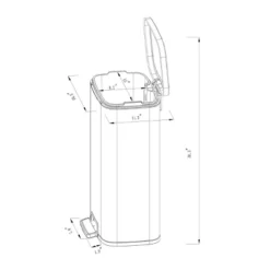 45L Rectangular Step Trash Can - Brightroom™ 12 45L Rectangular Step Trash Can - Brightroom™ -Baxton Studio Store GUEST bc44a777 3ad8 456c b42b 05cf0b17d67c