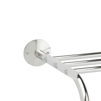 Wall Mount Towel Rack Chrome - Honey Can Do 4 Wall Mount Towel Rack Chrome - Honey Can Do - Image 2