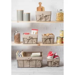 Design Imports Set Of 5 Vintage Gray Wire Liner Baskets Taupe 11 Design Imports Set Of 5 Vintage Gray Wire Liner Baskets Taupe -Baxton Studio Store GUEST bf6c2200 a660 4007 bbe0 f4c8d5a612a5