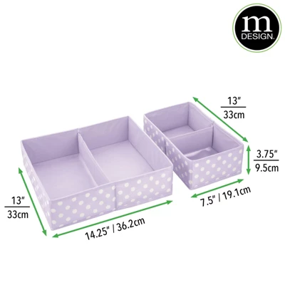 MDesign Fabric Dresser Drawer Storage Organizers, Set Of 8 5 MDesign Fabric Dresser Drawer Storage Organizers, Set Of 8 - Image 3