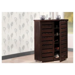 Adalwin Modern And Contemporary 2-Door Wooden Entryway Shoes Storage Cabinet - Dark Brown - Baxton Studio 9 Adalwin Modern And Contemporary 2-Door Wooden Entryway Shoes Storage Cabinet - Dark Brown - Baxton Studio -Baxton Studio Store GUEST c075954e 320a 4c82 adad fe9662d24df8