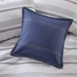 4pc Full/Queen Ansley Striped Organic Cotton Yarn Dyed Comforter Cover Set Indigo - Clean Spaces 19 4pc Full/Queen Ansley Striped Organic Cotton Yarn Dyed Comforter Cover Set Indigo - Clean Spaces -Baxton Studio Store GUEST c132ef2f 0560 4434 a370 f8dd2005eea8