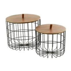 Set Of 2 Metal Storage Baskets Brown - Olivia & May -Baxton Studio Store GUEST c20dd593 9ce7 4474 9d50 1439c9242a08