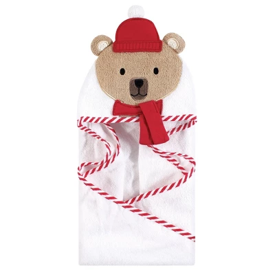 Hudson Baby Infant Cotton Animal Hooded Towel, Bear W Scarf, One Size 3 Hudson Baby Infant Cotton Animal Hooded Towel, Bear W Scarf, One Size