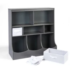 Badger Basket Combo Bin Storage Unit With 3 Baskets Charcoal 12 Badger Basket Combo Bin Storage Unit With 3 Baskets Charcoal -Baxton Studio Store GUEST c3ea5a30 3303 4c6e 8af6 bfe7ab1680f3