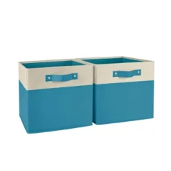 2pc Kids' 10.5" Two-Toned Folding Storage Bin Set - RiverRidge Home -Baxton Studio Store GUEST c40a94f3 f12a 4807 9171 c1cb37f86683
