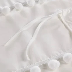 Elly Full/Queen 3pc Pom Pom Cotton Duvet Cover Set Ivory -Baxton Studio Store GUEST c5478cb8 a978 4165 9132 a704986fa41a