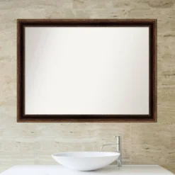 42" X 31" Non-Beveled Corded Bathroom Wall Mirror Bronze - Amanti Art -Baxton Studio Store GUEST c6e18f90 6cfc 4598 b98d 21f71ab7f406