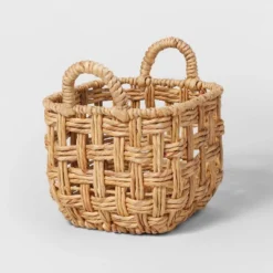 Twisted Open Checkered Weave Milk Crate Natural - Brightroom™ -Baxton Studio Store GUEST c73b6fc8 7d7f 4276 bc5a 71780c6e1456