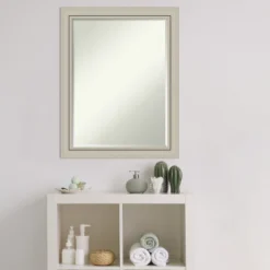 Amanti Art Romano Silver Narrow Petite Bevel Wood Bathroom Wall Mirror 27.75 X 21.75 In. 16 Amanti Art Romano Silver Narrow Petite Bevel Wood Bathroom Wall Mirror 27.75 X 21.75 In. -Baxton Studio Store GUEST c98d7d83 fcf0 4715 aa73 1eacc0041d39