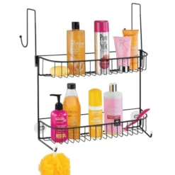 MDesign Metal Bathroom Over Door Hanging Shower Caddy, X-Wide -Baxton Studio Store GUEST c9ac5118 0447 47d6 88a5 42c9393bde7f