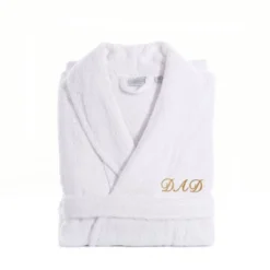 Dad Bathrobe White - Linum Home Textiles