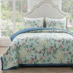 Pavona Enchanted Garden Quilted Reversible Pillow Sham By Greenland Home Fashions -Baxton Studio Store GUEST ca6727c6 810d 47dc 85e5 c8d5699abb7b