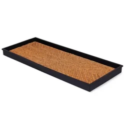 BirdRock Home Rubber Boot Tray With Coir Insert - 34''Lx14''W -Baxton Studio Store GUEST ca777651 5112 41f1 8194 69f693108be0