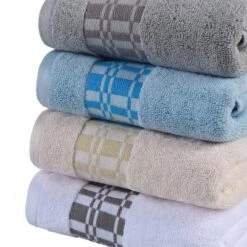 100% Cotton Medium Weight Geometric Border 8 Piece Assorted Bathroom Towel Set By Blue Nile Mills 11 100% Cotton Medium Weight Geometric Border 8 Piece Assorted Bathroom Towel Set By Blue Nile Mills -Baxton Studio Store GUEST ca7bf709 ef99 4939 8fe1 b4933cbd9fe7
