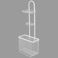 MDesign Metal Free Standing Toilet Paper Stand/Dispenser, Holds Tablet -Baxton Studio Store GUEST cb433d46 b5a2 419c 9b49 c74359594f62