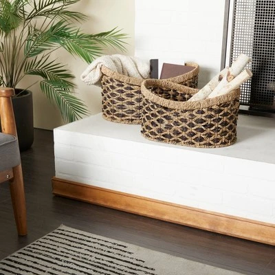 Set Of 2 Sea Grass Storage Baskets - Olivia & May 8 Set Of 2 Sea Grass Storage Baskets - Olivia & May - Image 6