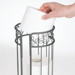 MDesign Decorative Metal Toilet Paper Storage Holder Stand, 3 Rolls -Baxton Studio Store GUEST cda706e7 2edb 4598 b97e 76fdac393e24