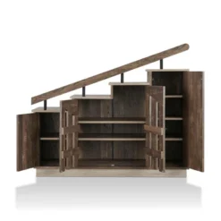 Barstead Wood Staircase Shoe Cabinet In Reclaimed Oak - Furniture Of America -Baxton Studio Store GUEST cdeae686 6597 47ff a6c4 543eab1f2afc