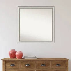 29" X 29" Non-Beveled Salon Silver Narrow Bathroom Wall Mirror - Amanti Art 16 29" X 29" Non-Beveled Salon Silver Narrow Bathroom Wall Mirror - Amanti Art -Baxton Studio Store GUEST cdf28175 4891 4565 8b90 6b830de17791