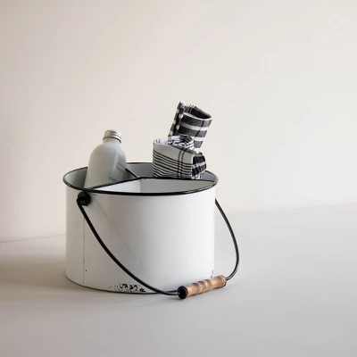 White Metal Caddy - Foreside Home & Garden 9 White Metal Caddy - Foreside Home & Garden - Image 7