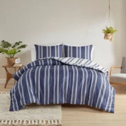 Intelligent Design 3pc Avery Striped Reversible Comforter & Sham Set -Baxton Studio Store GUEST cefffbeb f604 4ab7 8e61 e18f3eced75d