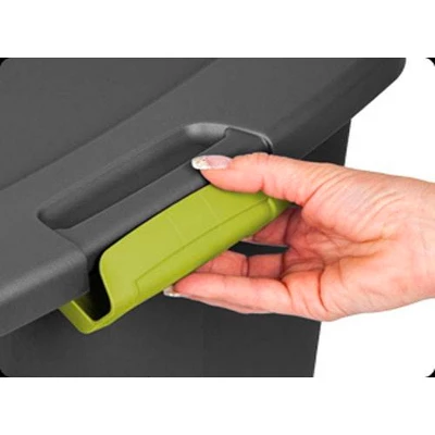 Sterilite Large 45 Gallon Storage Tote Boxes With Wheels And Latching Indexed Lid For Home Organization, Gray And Green, (4 Pack) 3 Sterilite Large 45 Gallon Storage Tote Boxes With Wheels And Latching Indexed Lid For Home Organization, Gray And Green, (4 Pack)