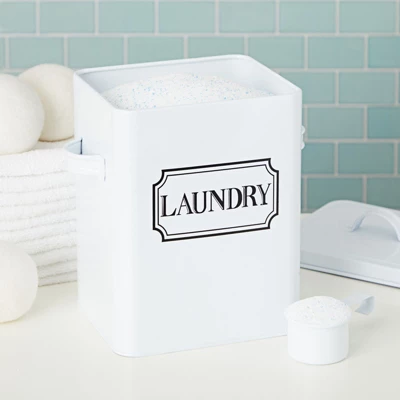 Farmlyn Creek Laundry Detergent Container For Powder, Beads, Pods, Laundry Canister With Scoop For Bathroom Organizing, 100 Oz Capacity, 7 X 9 X 6 In 4 Farmlyn Creek Laundry Detergent Container For Powder, Beads, Pods, Laundry Canister With Scoop For Bathroom Organizing, 100 Oz Capacity, 7 X 9 X 6 In - Image 2