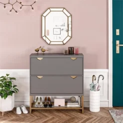 Brielle Entryway Shoe Storage - CosmoLiving By Cosmopolitan -Baxton Studio Store GUEST d03accce 0294 4a9b ade7 8622f3e1db66