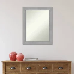 22" X 28" Non-Beveled Vista Brushed Nickel Bathroom Wall Mirror - Amanti Art 14 22" X 28" Non-Beveled Vista Brushed Nickel Bathroom Wall Mirror - Amanti Art -Baxton Studio Store GUEST d310540e 3dfa 4cd2 93b1 6646958a53ed
