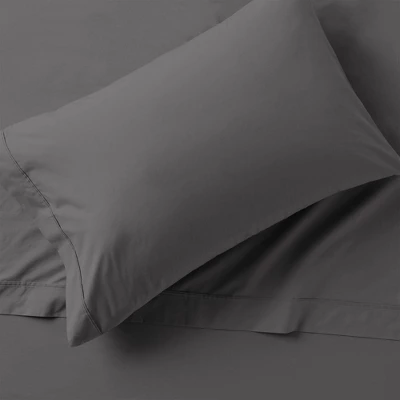 300 Thread Count Organic Cotton Brushed Percale Pillowcase Set - Purity Home 3 300 Thread Count Organic Cotton Brushed Percale Pillowcase Set - Purity Home