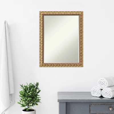 Amanti Art Florentine Gold Petite Bevel Wood Bathroom Wall Mirror 27.5 X 21.5 In. 6 Amanti Art Florentine Gold Petite Bevel Wood Bathroom Wall Mirror 27.5 X 21.5 In. - Image 4