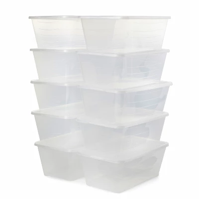 Life Story 5.7 L Clear Shoe & Closet Storage Box Stacking Container 3 Life Story 5.7 L Clear Shoe & Closet Storage Box Stacking Container