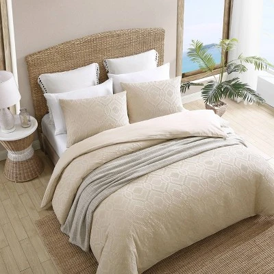 Tommy Bahama 3pc Textured Waffle 100% Cotton Comforter & Sham Set 6 Tommy Bahama 3pc Textured Waffle 100% Cotton Comforter & Sham Set - Image 4