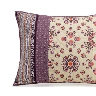 Standard Lola Sham Purple/Ivory - Jessica Simpson 4 Standard Lola Sham Purple/Ivory - Jessica Simpson - Image 2